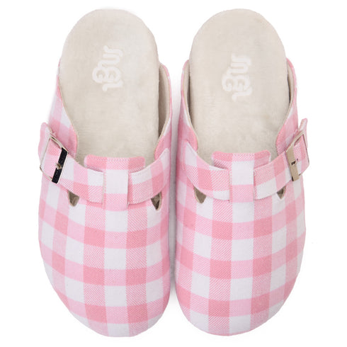 Snuggs Clogs Pink Gingham Pattern